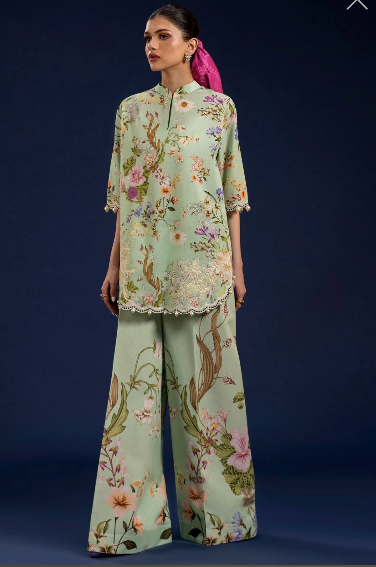 SANA SAFINAZ | STITCHED 2 PIECE FARSHI SHALWAR SUIT LAWN | H251-014B-2AC