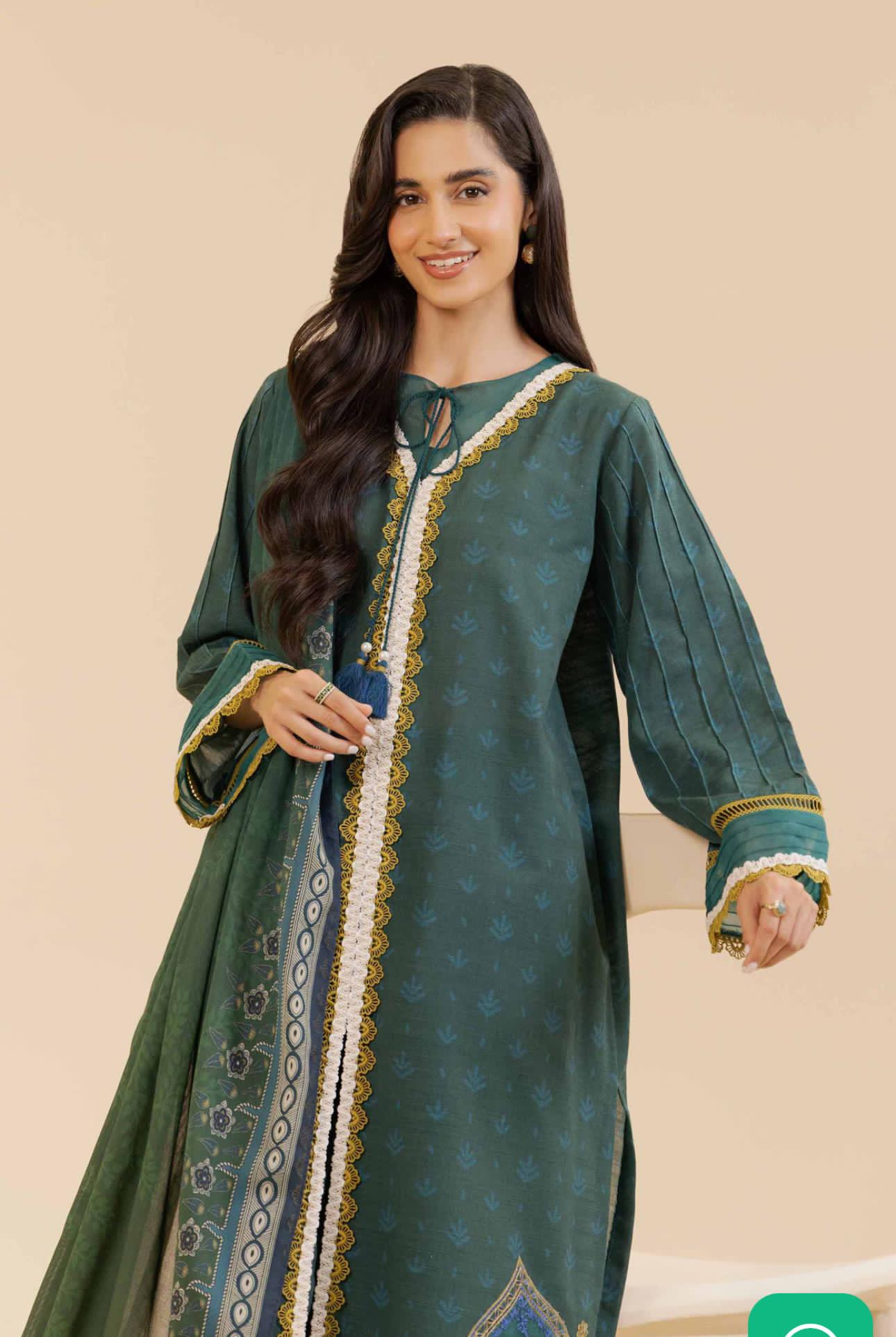 NISHAT LINEN |3PC PRINTED EMBROIDERED SUIT|42405049