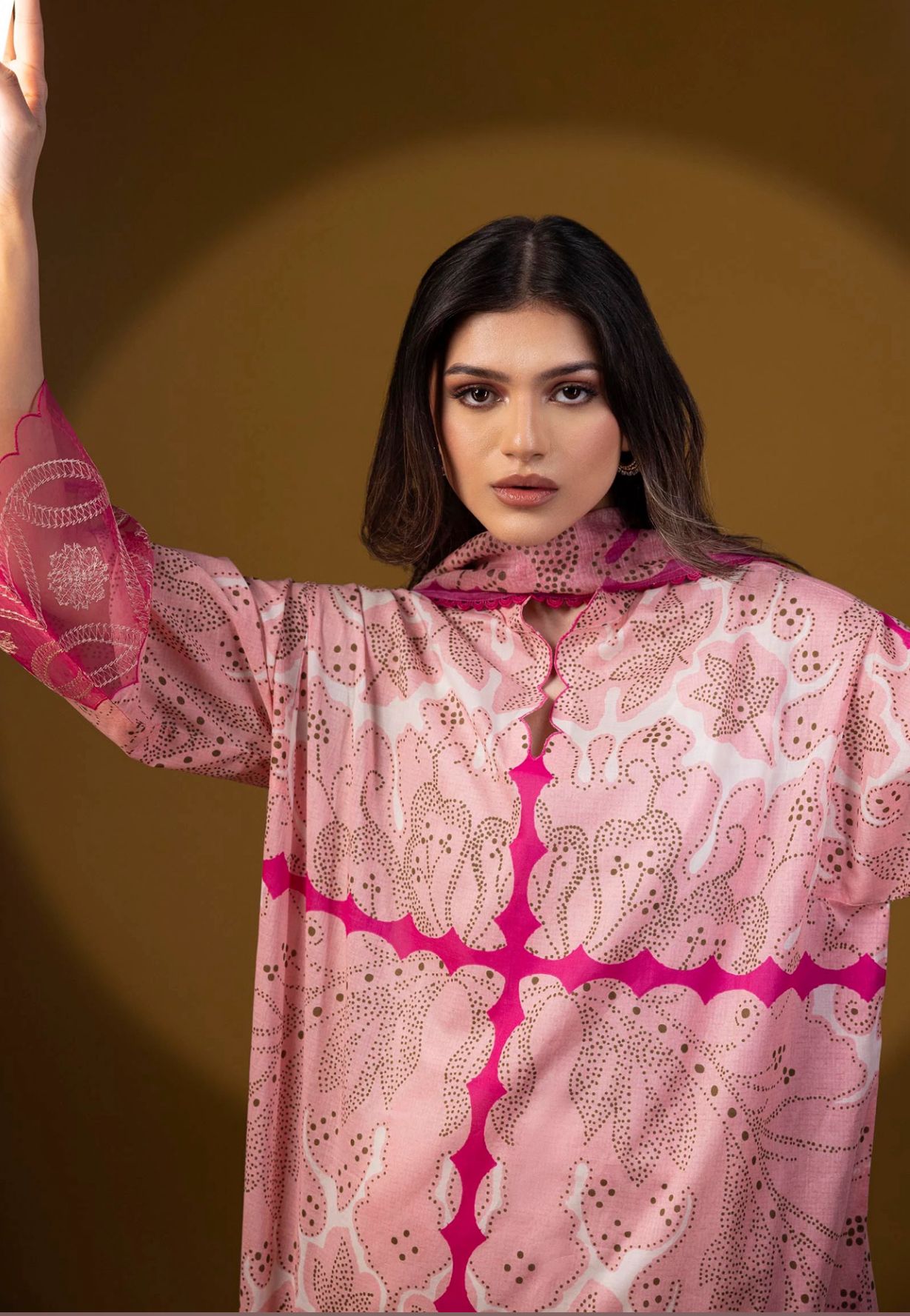 SANA SAFINAZ | STITCHED 3 PIECE FARSHI SHALWAR SUIT LAWN | H251-004-2DD