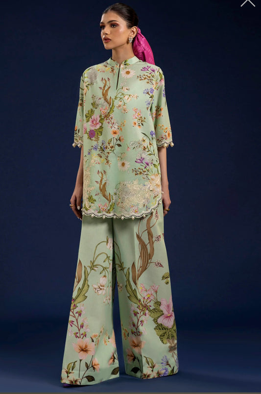 SANA SAFINAZ | STITCHED 2 PIECE FARSHI SHALWAR SUIT LAWN  | H251-014B-2AC