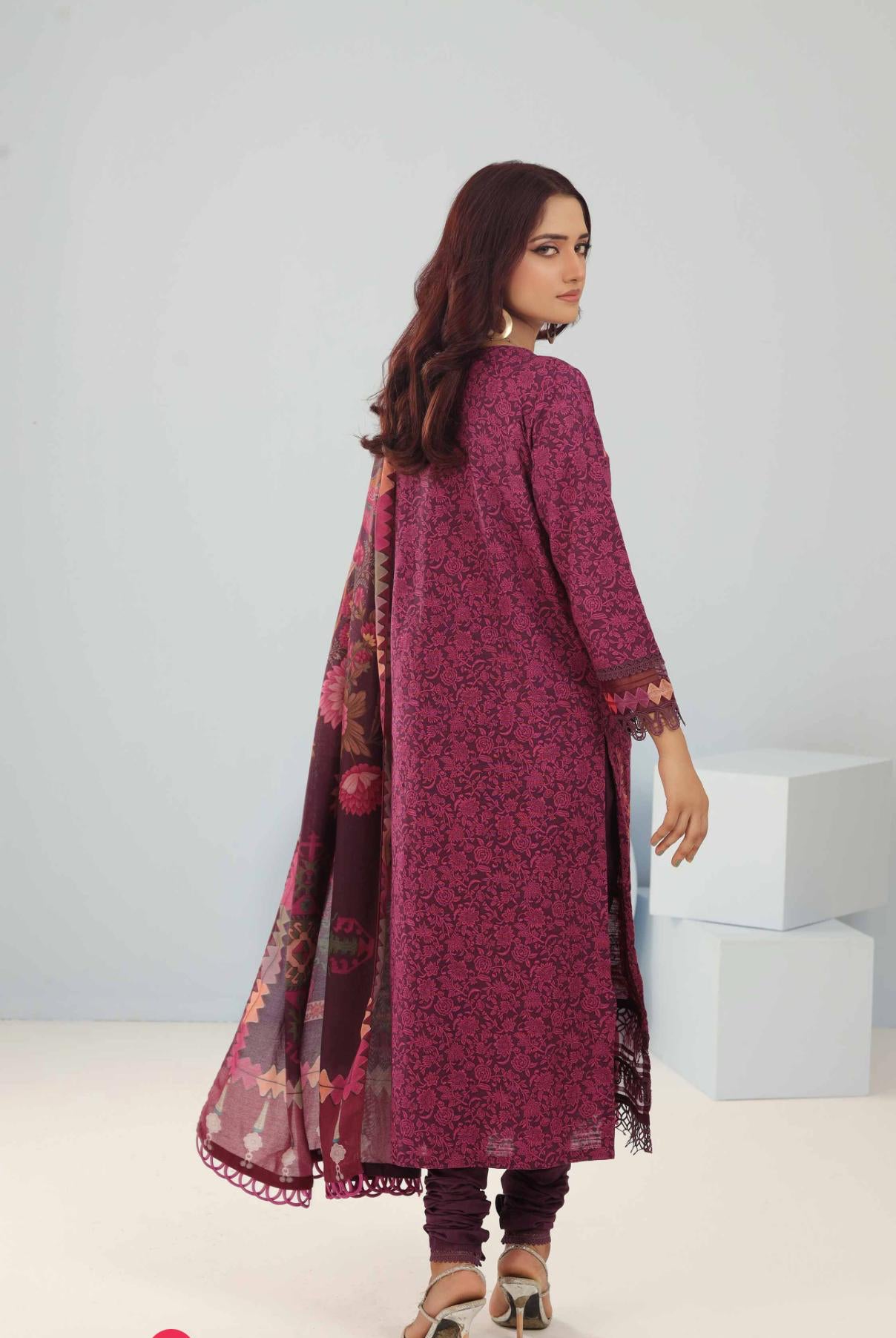 NISHAT LINEN |3PC PRINTED EMBROIDERED SUIT|42404398